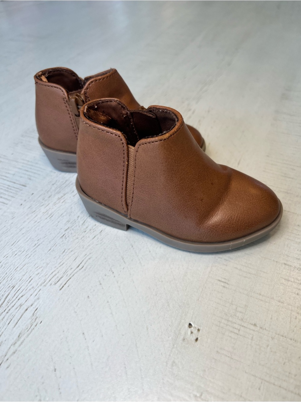 Old Navy Toddler Girls Faux Leather Ankle Boots Brown Size 5
